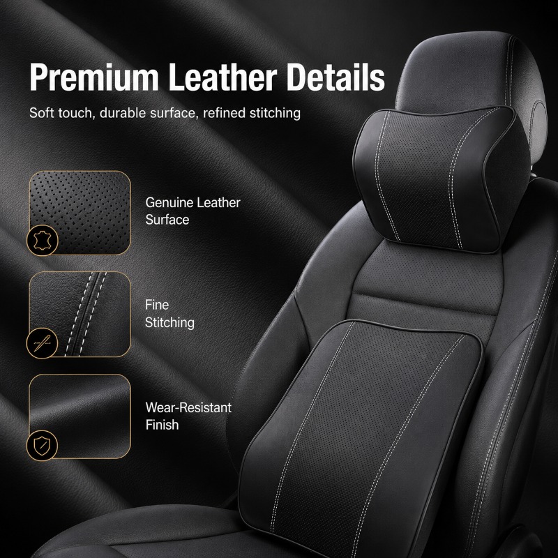 Memory-Schaum Auto-Nackenkisse – Memory Foam Car Neck Pillow Lumbar Support Bewertung und Preis