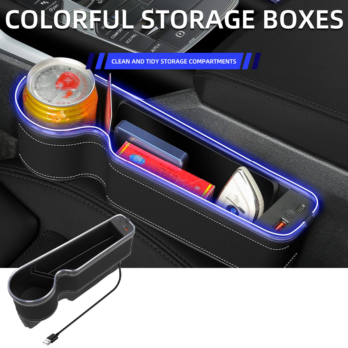 Auto-Sitzspalt-Füller mit Getr – Seat Gap Filler Organizer With Usb Charger Bewertung und Preis