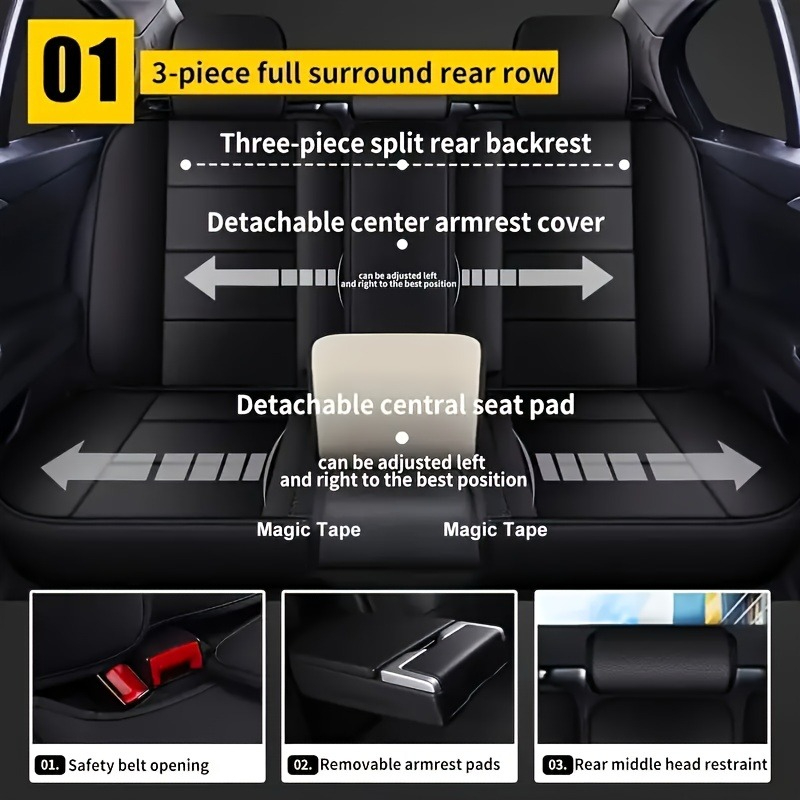 Für Peugeot 206, W205, Honda J – Leather Car Seat Covers Full Set Universal Bewertung und Preis