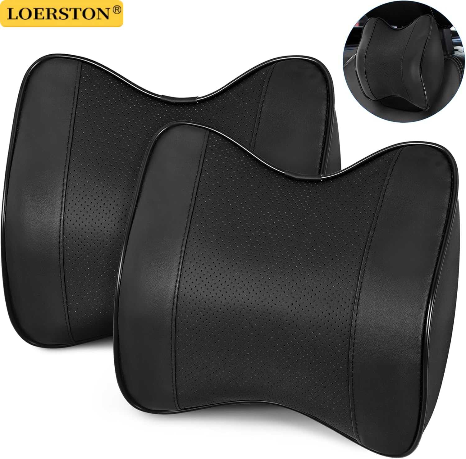 Auto-Nackenstützkissen, Atmung – Memory Foam Car Neck Pillow Lumbar Support Bewertung und Preis